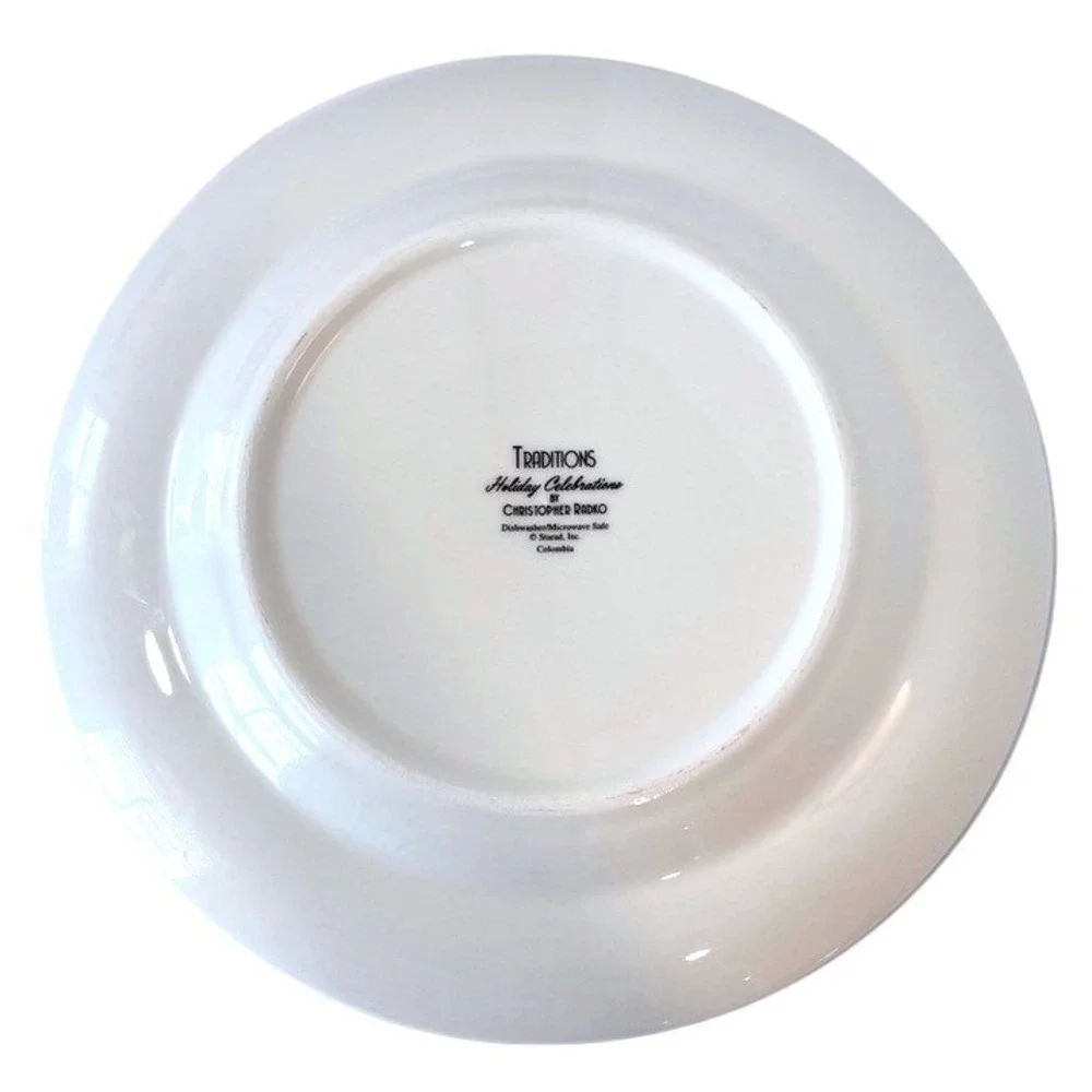 Christopher Radko Holiday Celebrations Gingerbread House Dessert Serve Plate 8in